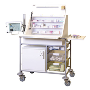 Ward Drug and Medicine Dispensing Trolleys for Laptop or iPad/Tablet